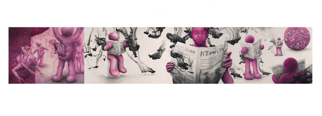 'The Masses' (2014) drawing artwork by Lauren Edmonds