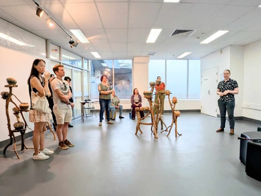 Lauren Edmonds giving an artist talk